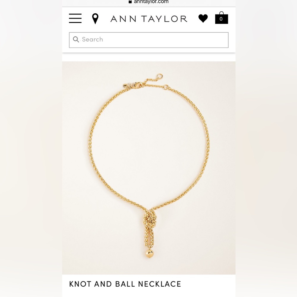 Ann Taylor knot and ball necklace
